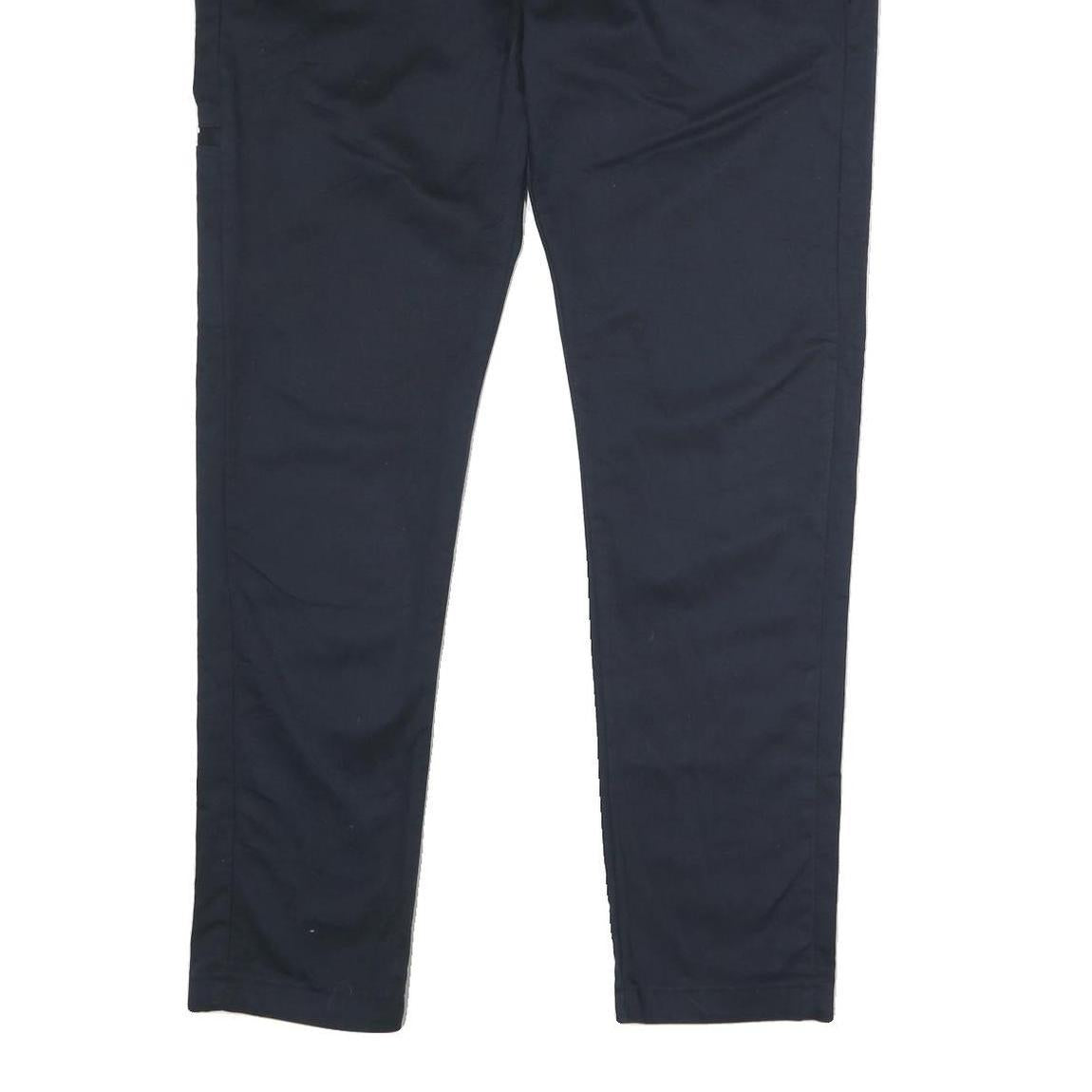 DICKIES Mens Polyester Blend Navy Slim Straight Trousers W38 L32 Workwear