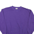 SJB Womens Purple Crew Neck Sweatshirt S Cotton Blend Casual Comfortable