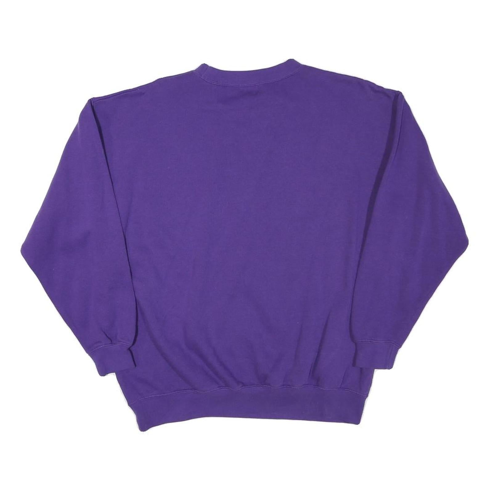 SJB Womens Purple Crew Neck Sweatshirt S Cotton Blend Casual Comfortable