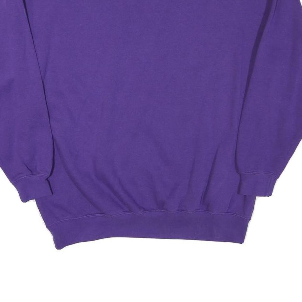 SJB Womens Purple Crew Neck Sweatshirt S Cotton Blend Casual Comfortable