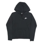 NIKE Mens Black Hoodie XS Cotton Blend Pullover Sweatshirt Drawstring Hood