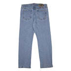 WRANGLER Mens Regular Fit Blue Denim Jeans Button Closure W33 L28 Classic Style