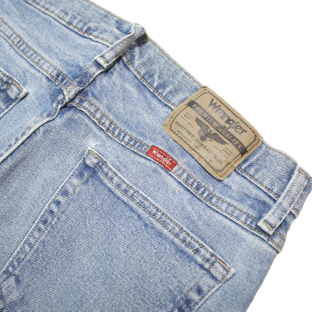 WRANGLER Mens Regular Fit Blue Denim Jeans Button Closure W33 L28 Classic Style