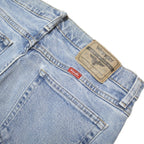 WRANGLER Mens Regular Fit Blue Denim Jeans Button Closure W33 L28 Classic Style