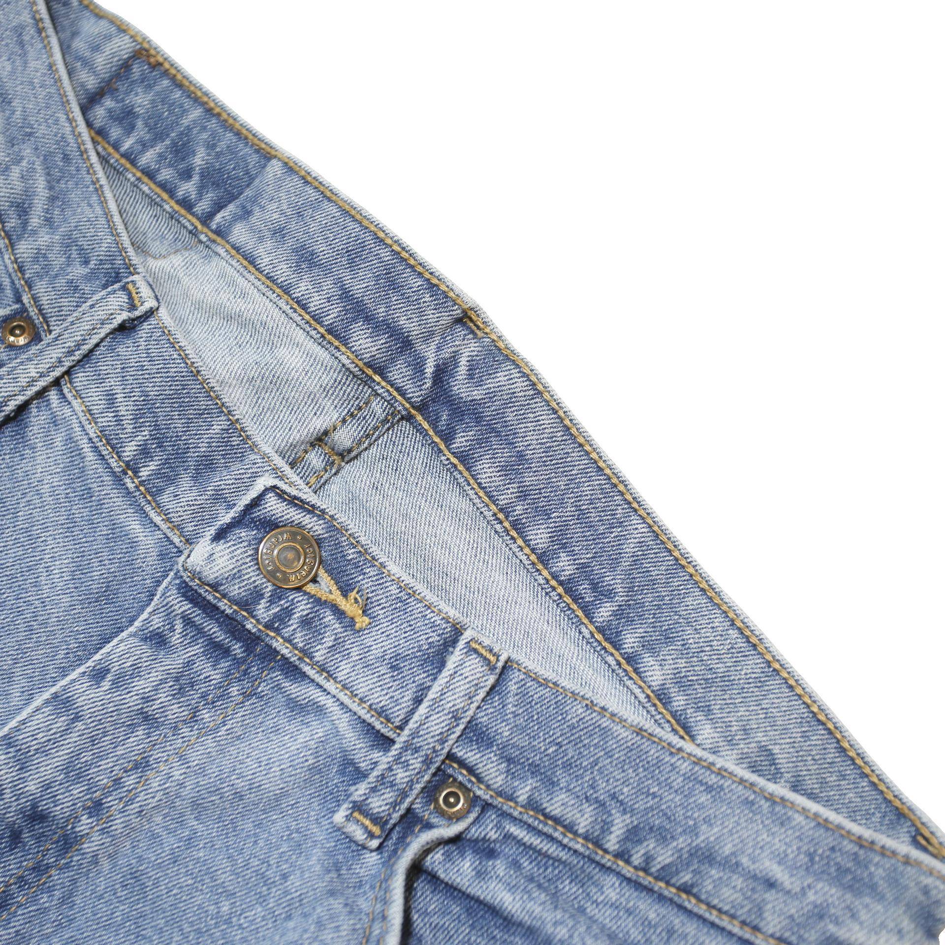 WRANGLER Mens Regular Fit Blue Denim Jeans Button Closure W33 L28 Classic Style