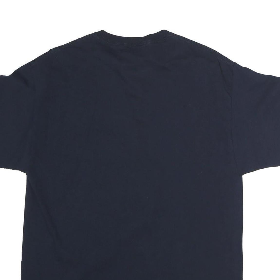 CHAMPION Mens Blue UCONN School Of Business Graphic T-Shirt L Short Sleeve Crew