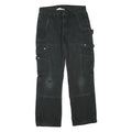 CARHARTT Womens Cotton Blend Black Regular Cargo Trousers W32 L30 Durable