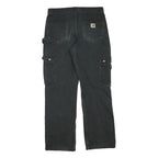 CARHARTT Womens Cotton Blend Black Regular Cargo Trousers W32 L30 Durable