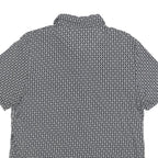 TED BAKER Mens Black & White Geometric Short Sleeve Polo Shirt L Cotton Blend