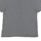 TED BAKER Mens Black & White Geometric Short Sleeve Polo Shirt L Cotton Blend