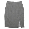 REISS Womens Grey Pencil Knee Length Cotton Blend Skirt Size M Smart Workwear