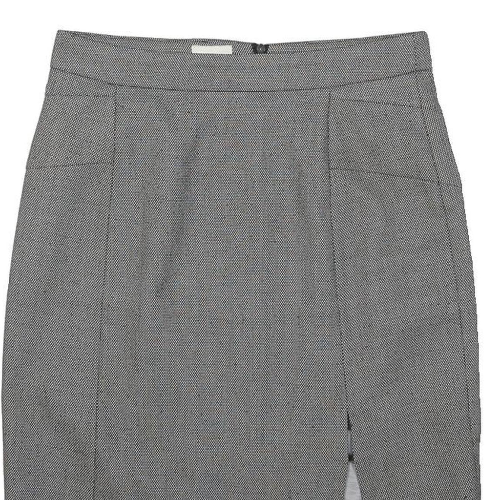REISS Womens Grey Pencil Knee Length Cotton Blend Skirt Size M Smart Workwear