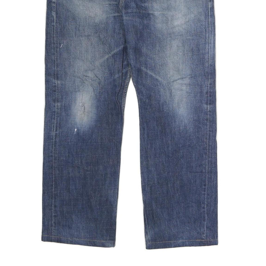 CARHARTT WIP Mens Blue Regular Fit Straight Denim Medium Wash W36 L27 Casual Zip