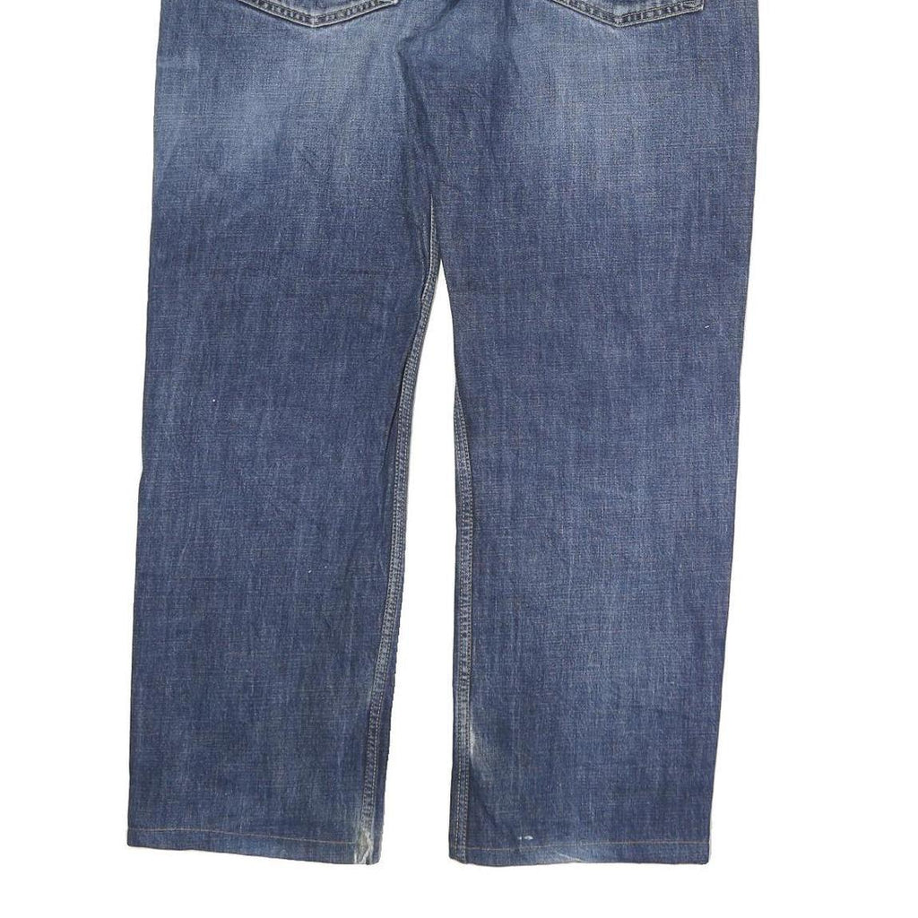 CARHARTT WIP Mens Blue Regular Fit Straight Denim Medium Wash W36 L27 Casual Zip