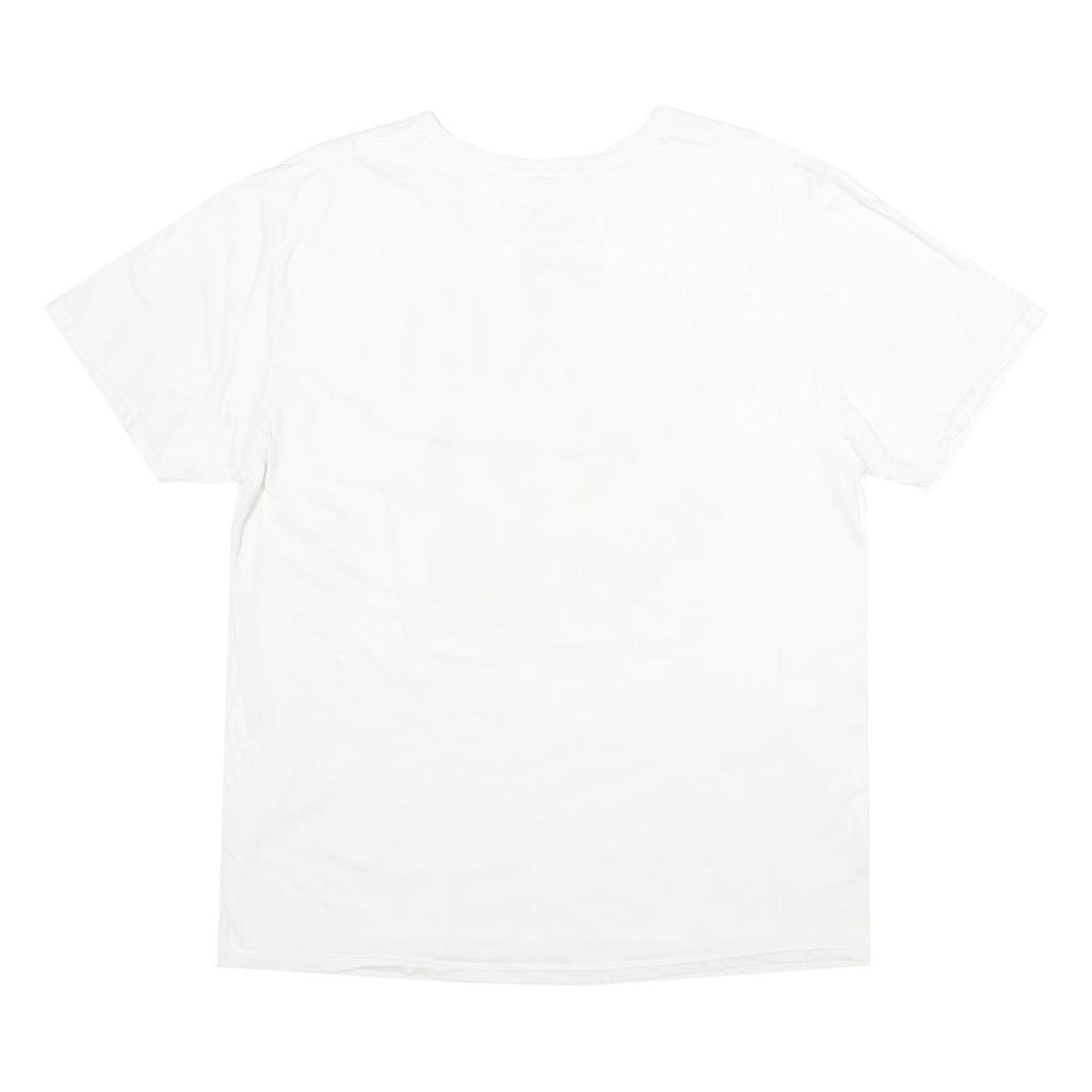 DISNEY Mens White Mickey And Friends Graphic T-Shirt L Crew Neck Short Sleeve