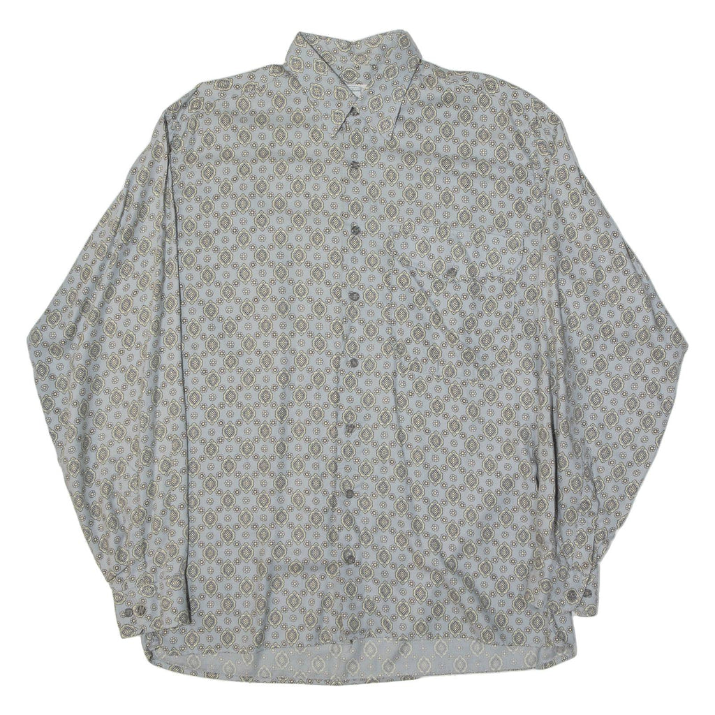 EINHORN Mens Shirt Grey Spotted Long Sleeve M