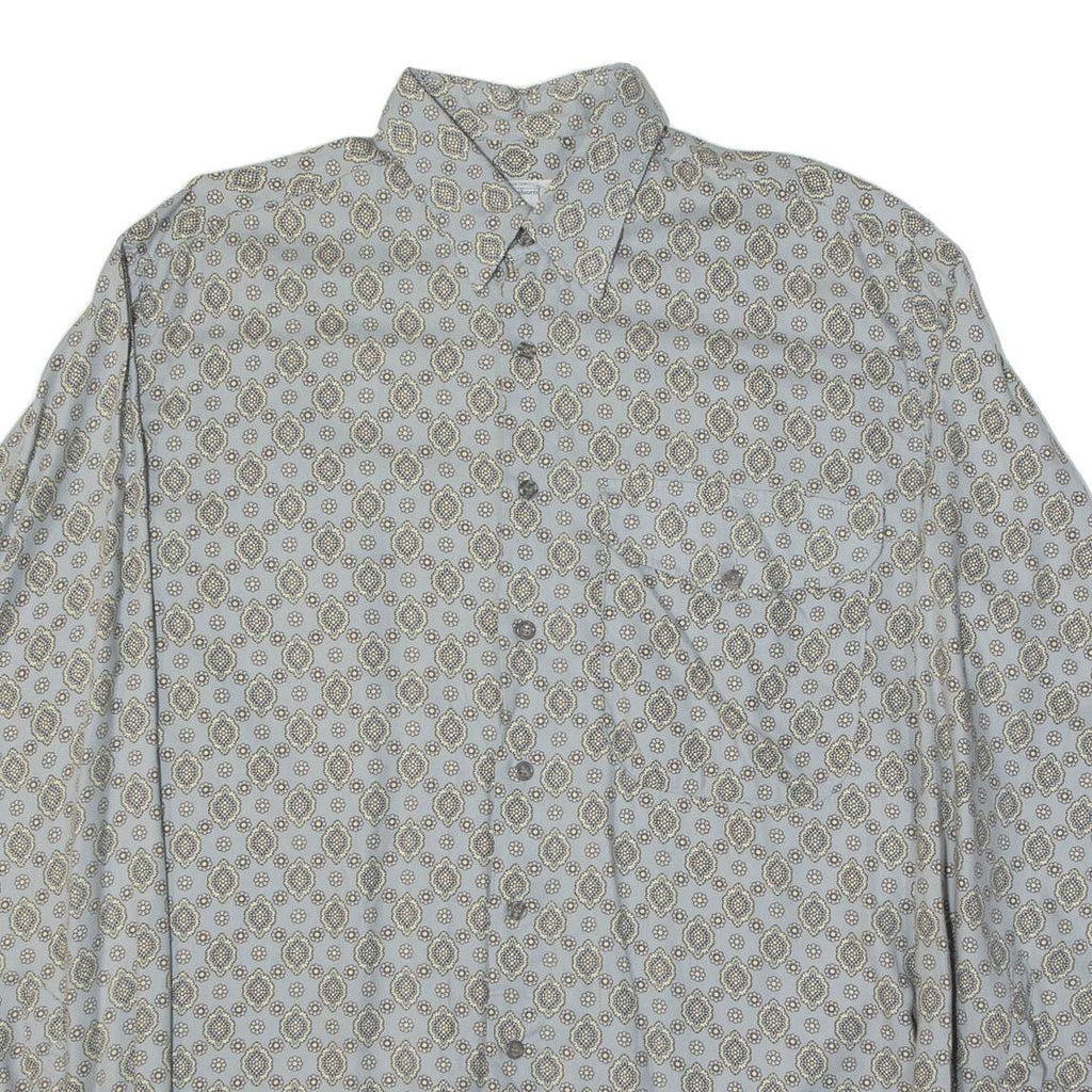 EINHORN Mens Shirt Grey Spotted Long Sleeve M