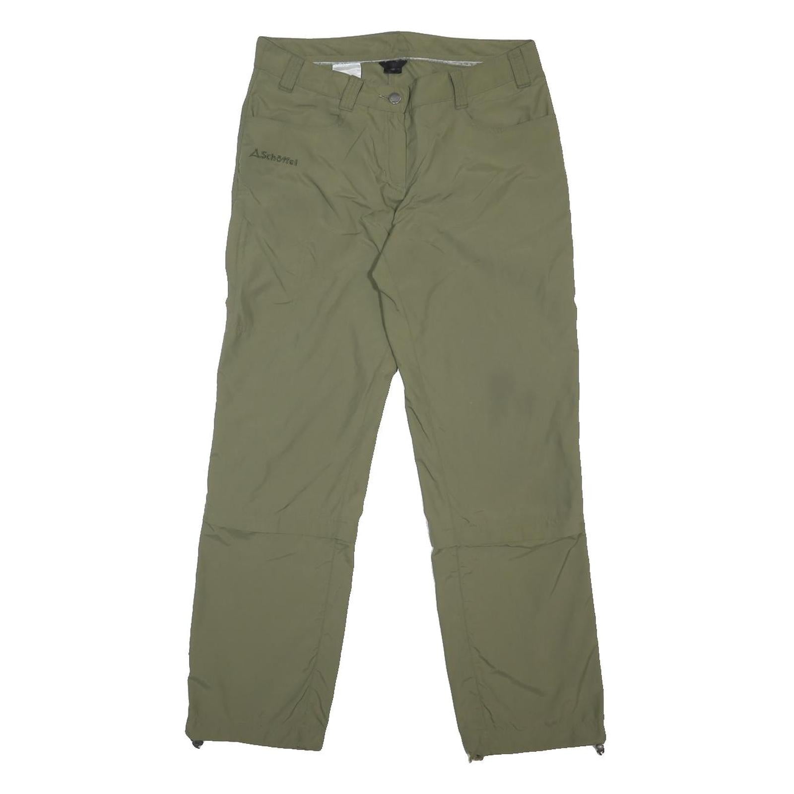 SCHOFFEL Womens Nylon Green Regular Fit Straight Leg Trousers W30 L29 Outdoor