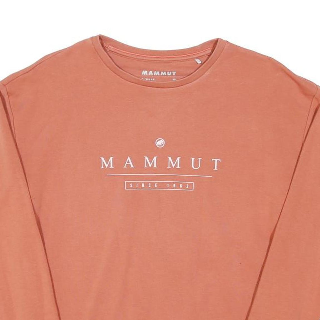 MAMMUT Womens Rust Crew Neck XS Cotton Blend Sweatshirt Logo Pullover