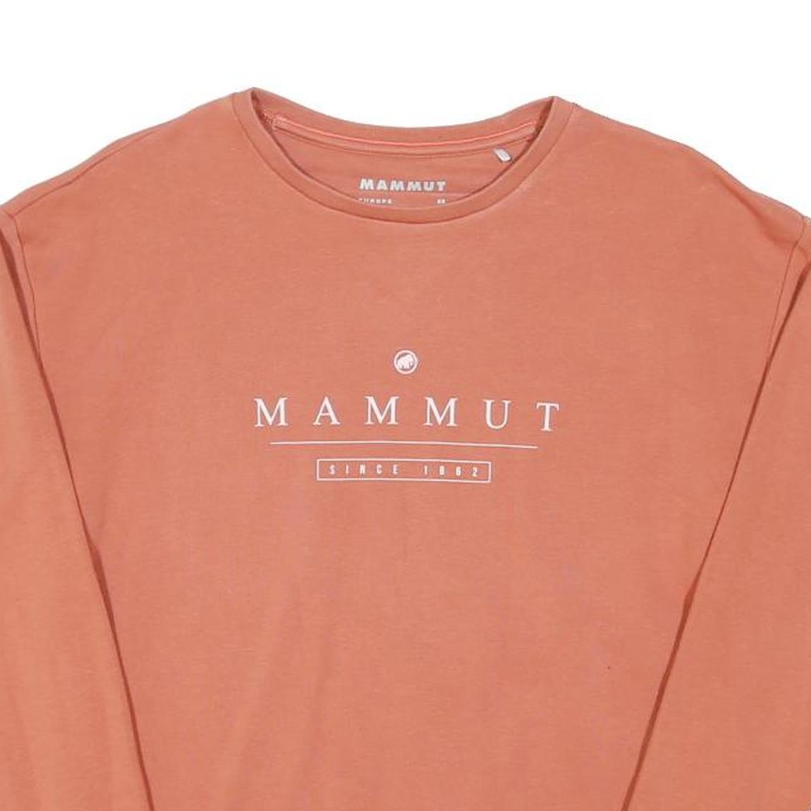 MAMMUT Womens Rust Crew Neck XS Cotton Blend Sweatshirt Logo Pullover