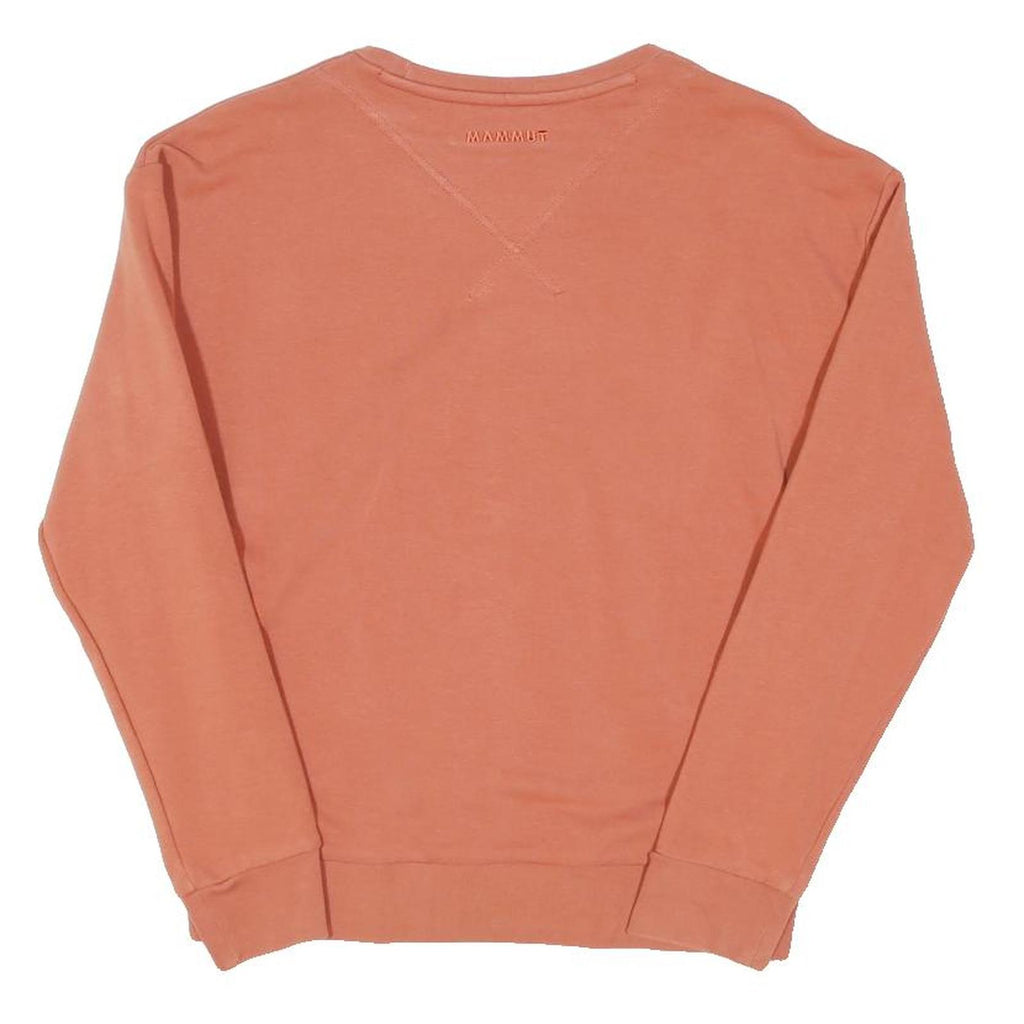 MAMMUT Womens Rust Crew Neck XS Cotton Blend Sweatshirt Logo Pullover