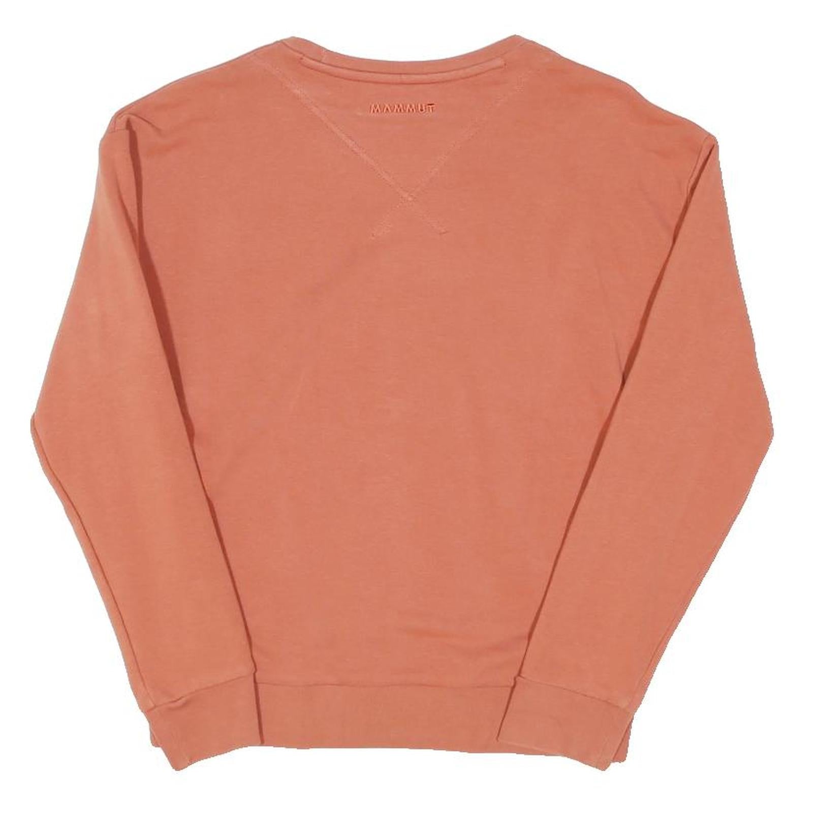 MAMMUT Womens Rust Crew Neck XS Cotton Blend Sweatshirt Logo Pullover
