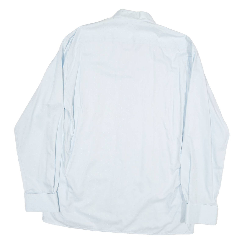 ETERNAL Mens Blue Shirt L Cotton Blend Long Sleeve Button Formal Classic Fit