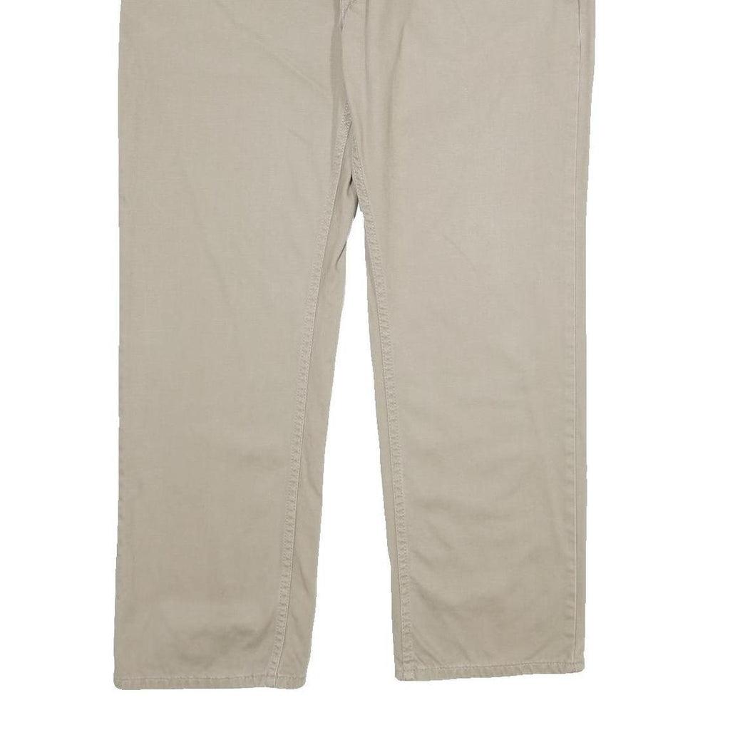 LEVI'S Mens Cotton Beige Loose Straight Trousers W36 L30 Casual Zip Closure
