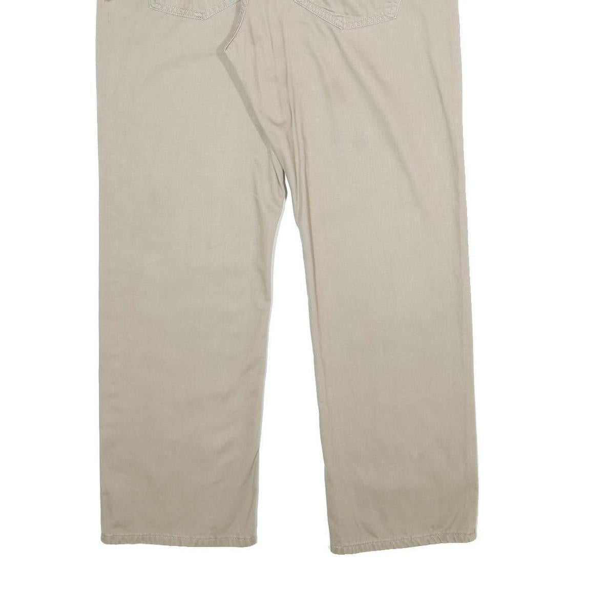 LEVI'S Mens Cotton Beige Loose Straight Trousers W36 L30 Casual Zip Closure