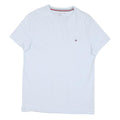 TOMMY HILFIGER Womens White XS T-Shirt Short Sleeve Crew Neck Classic Cotton