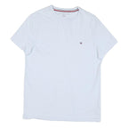 TOMMY HILFIGER Womens White XS T-Shirt Short Sleeve Crew Neck Classic Cotton