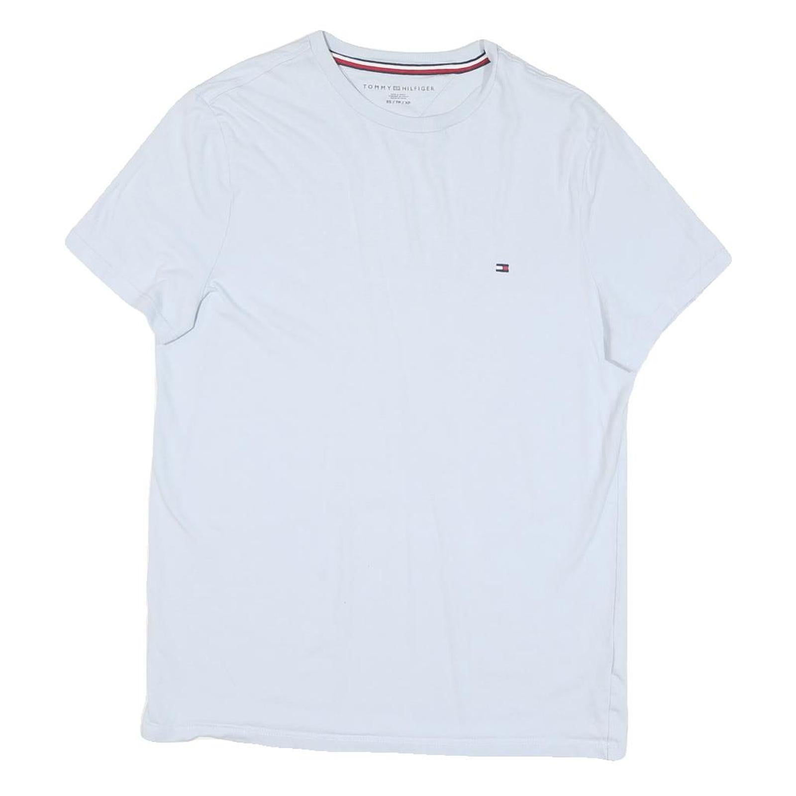 TOMMY HILFIGER Womens White XS T-Shirt Short Sleeve Crew Neck Classic Cotton