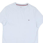 TOMMY HILFIGER Womens White XS T-Shirt Short Sleeve Crew Neck Classic Cotton