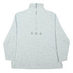 Womens Grey Cotton Blend Sweatshirt High Neck S Embroidered Design Pullover