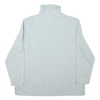 Womens Grey Cotton Blend Sweatshirt High Neck S Embroidered Design Pullover