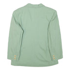 DONNA PIU Womens Green Wool Button Jacket M Wool Classic Tailored Lapel Plain