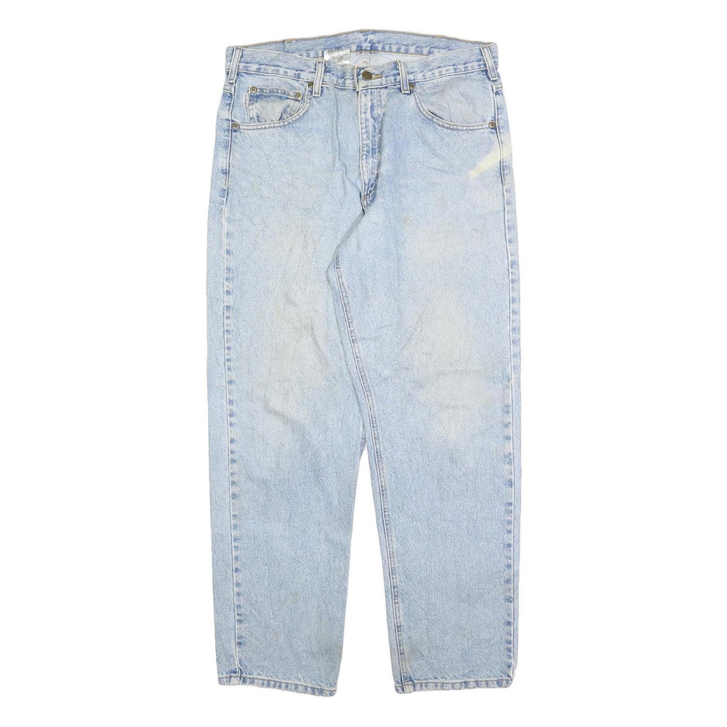 CARHARTT Mens Relaxed Light Blue Denim Jeans W34 L30 Casual Workwear Zip Closure