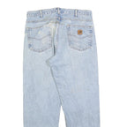 CARHARTT Mens Relaxed Light Blue Denim Jeans W34 L30 Casual Workwear Zip Closure
