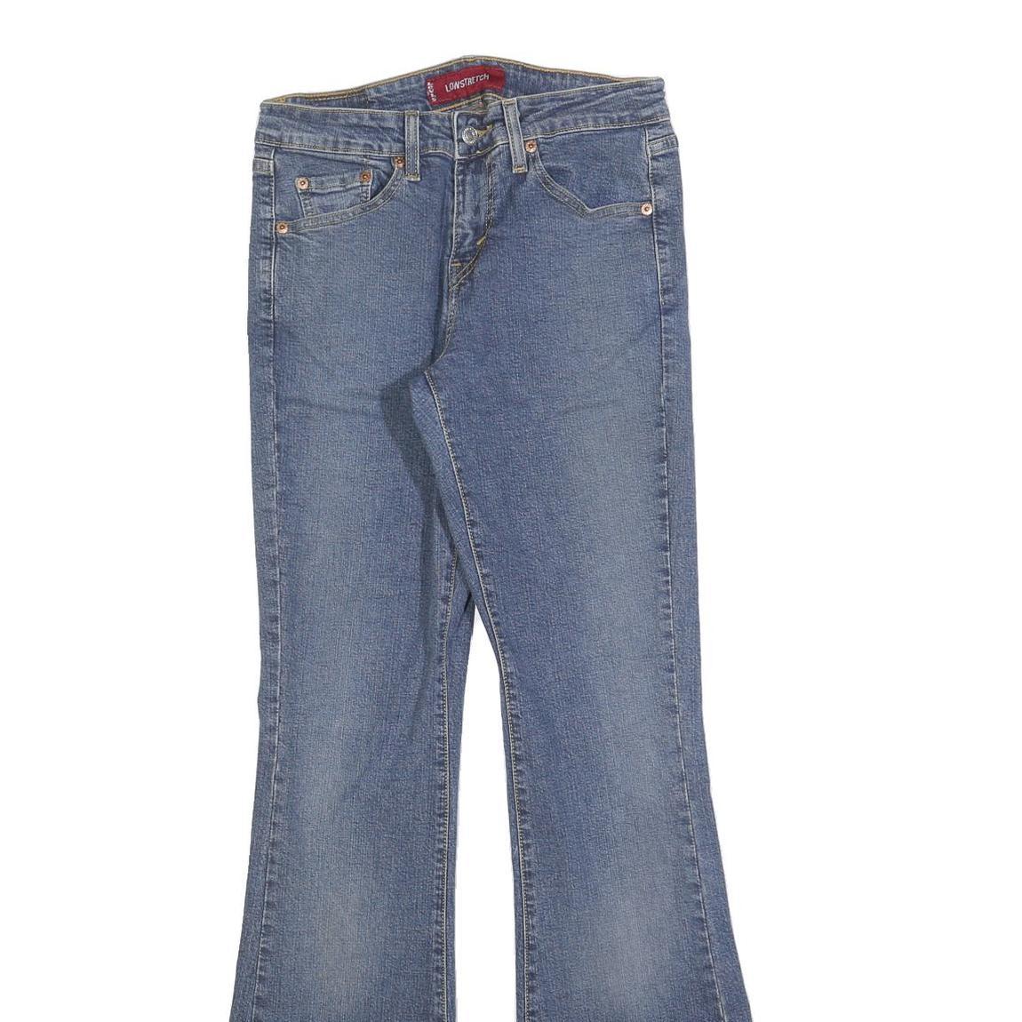 LEVI'S 519 Womens Jeans Blue Regular Flared Denim Medium W28 L33 Classic Zip