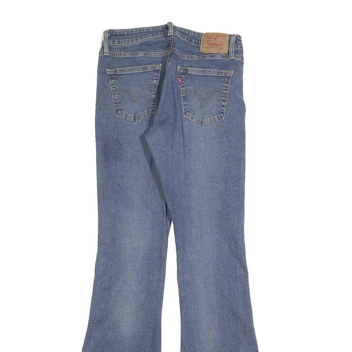 LEVI'S 519 Womens Jeans Blue Regular Flared Denim Medium W28 L33 Classic Zip