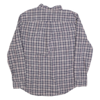 TOMMY HILFIGER Mens Blue & Maroon Check Shirt XL Casual Long Sleeve Button Down