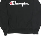 CHAMPION REVERSE WEAVE Mens Black Crew Neck L Cotton Blend Logo Sweatshirt