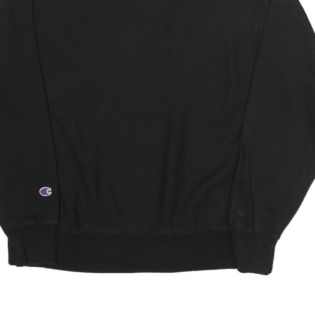 CHAMPION REVERSE WEAVE Mens Black Crew Neck L Cotton Blend Logo Sweatshirt