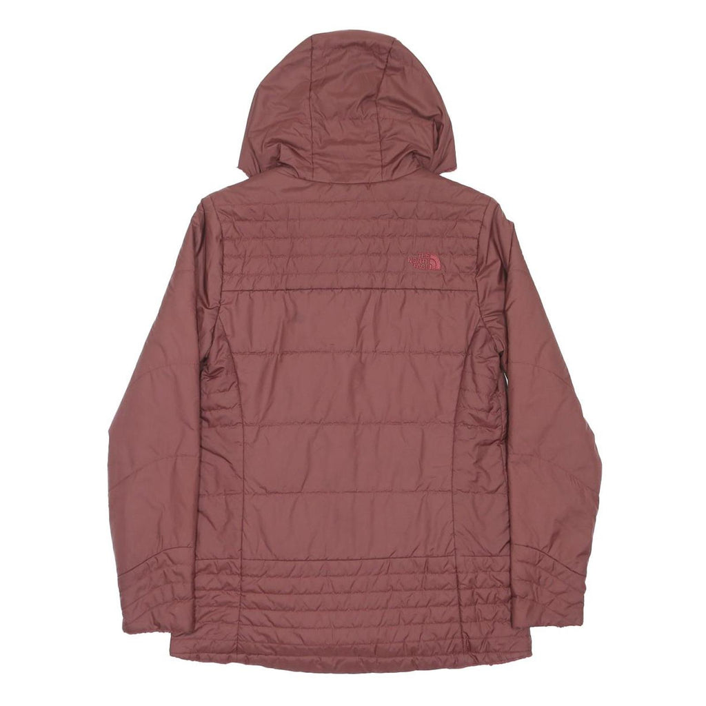 THE NORTH FACE Womens Rose Pink Jacket S Polyester Quilted Zip Pocket Hooded