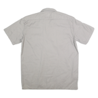 DICKIES Mens Grey Workwear Shirt Short Sleeve Cotton Blend L Casual Unbranded
