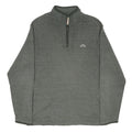 WEIRD FISH Mens Grey Patterned Jumper Crew Neck Basic Knit M Half Zip Casual
