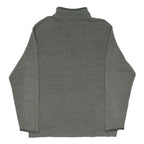 WEIRD FISH Mens Grey Patterned Jumper Crew Neck Basic Knit M Half Zip Casual