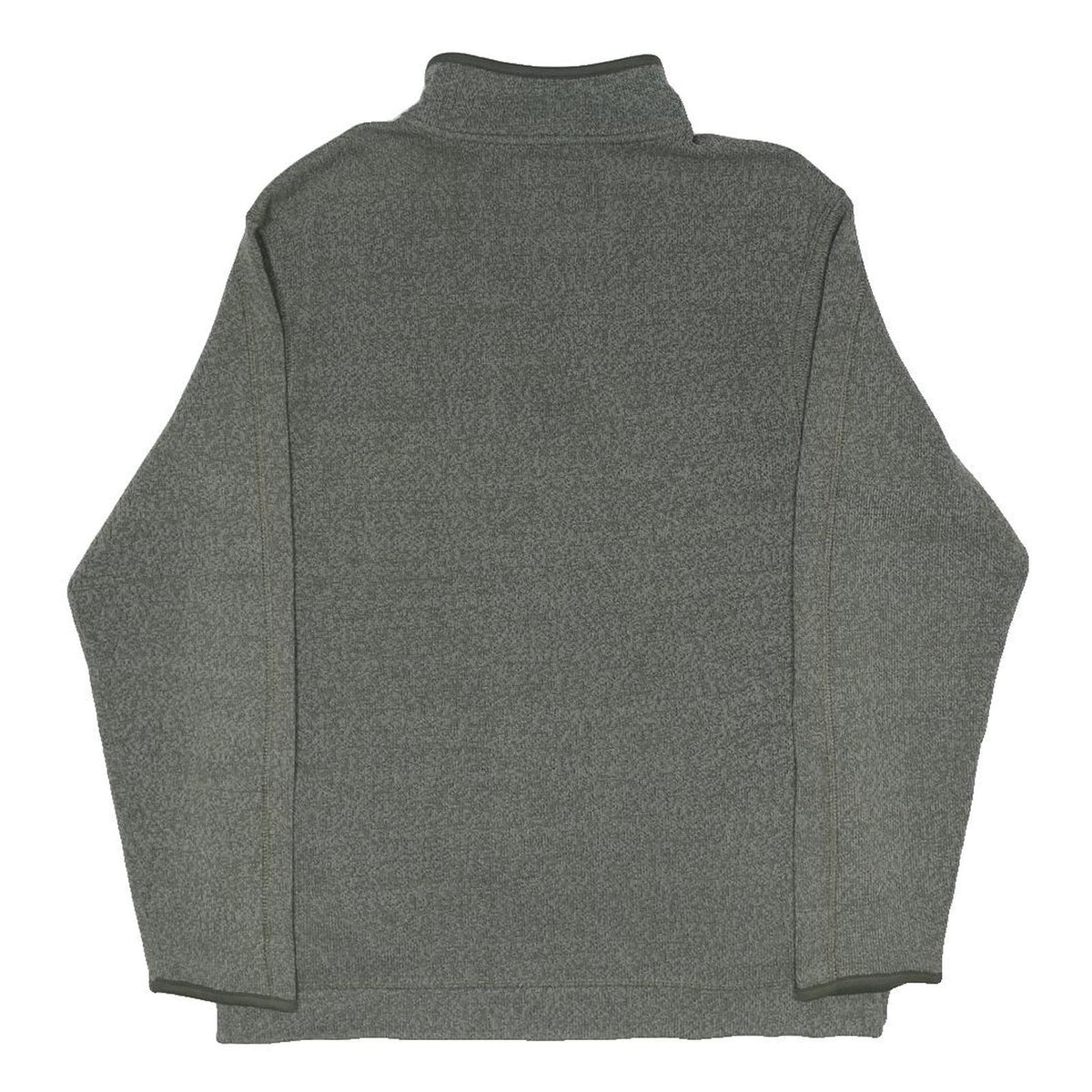 WEIRD FISH Mens Grey Patterned Jumper Crew Neck Basic Knit M Half Zip Casual