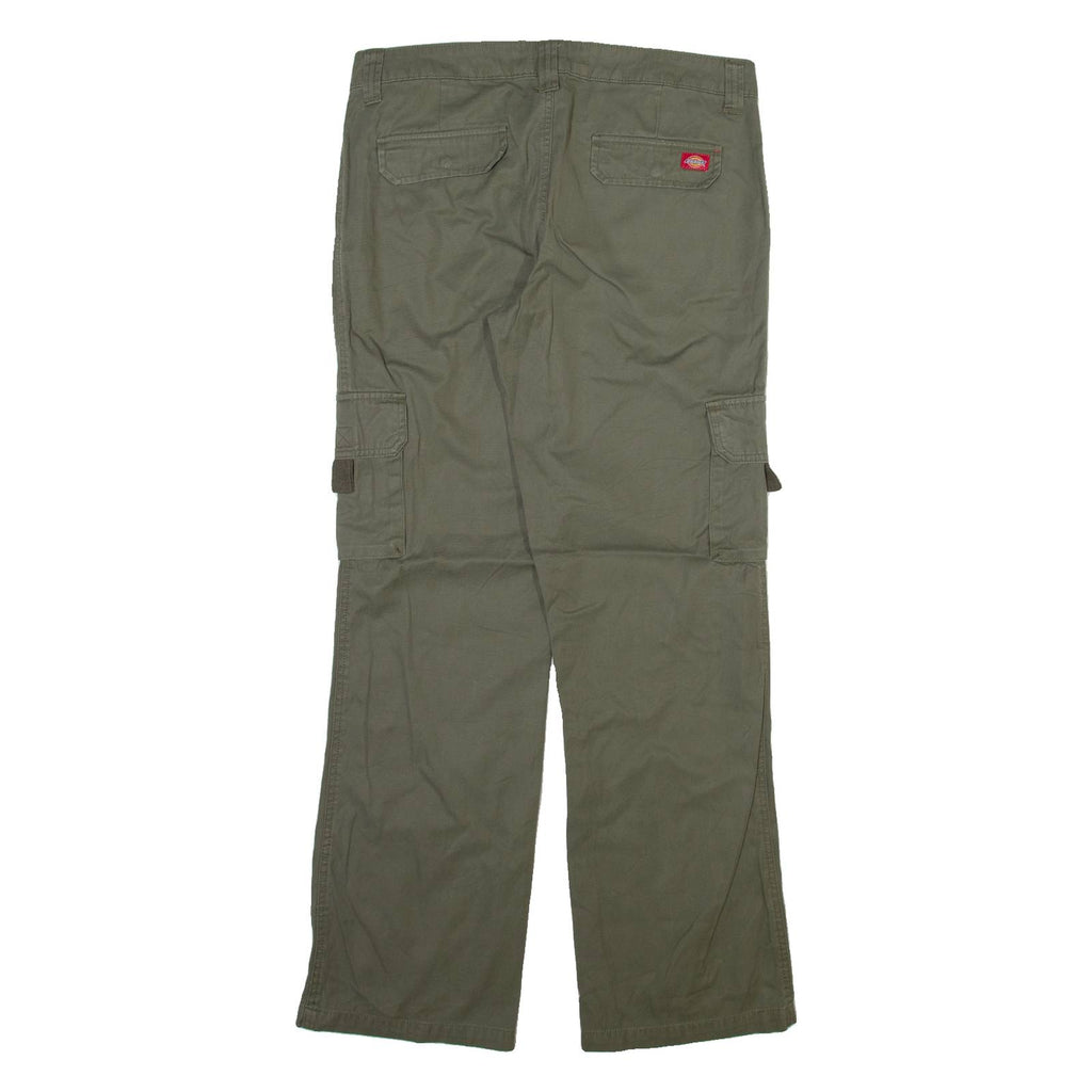 DICKIES Cargo Womens Trousers Grey Regular Straight W34 L31
