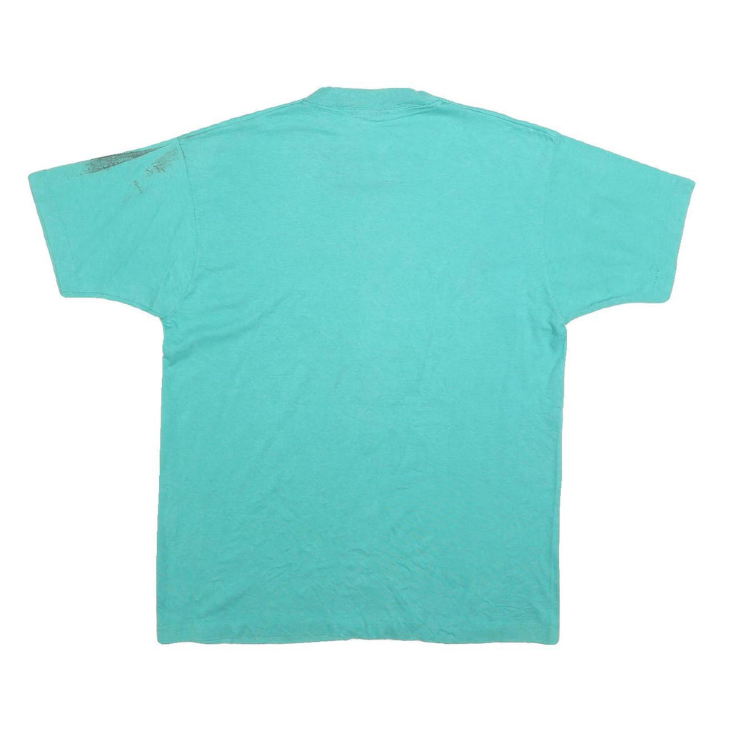 SCREEN STARS BEST Mens Blue 1990 Corporate Challenge Graphic T-Shirt XL Short